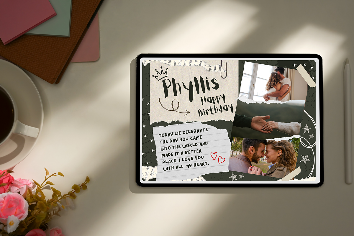 5 Happy Birthday Scrapbook Templates, a Templates & Theme by TemplateCastleStore (Photo 7 of 9)