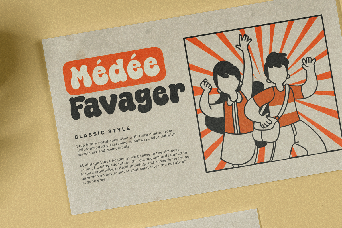 Super Monday - Fancy Retro Font, a Font by Ali Hamidi (Photo 5 of 9)