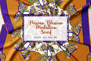 Persian Blossom Medallion Scarf, an Object Graphic by ilustrinna (Thumbnail 1 of 6)