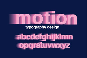 Motion Blur Typography Design Vector