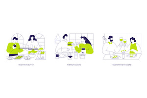 Eating in a restaurant isolated, a Person Illustration by Visual Generation