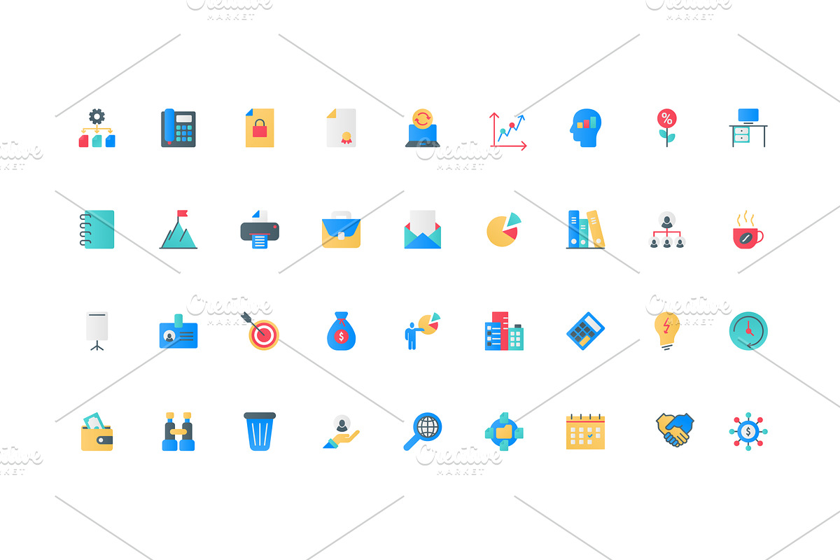 Strategy tactics office icons, an Object Illustration by Lemberg Vector