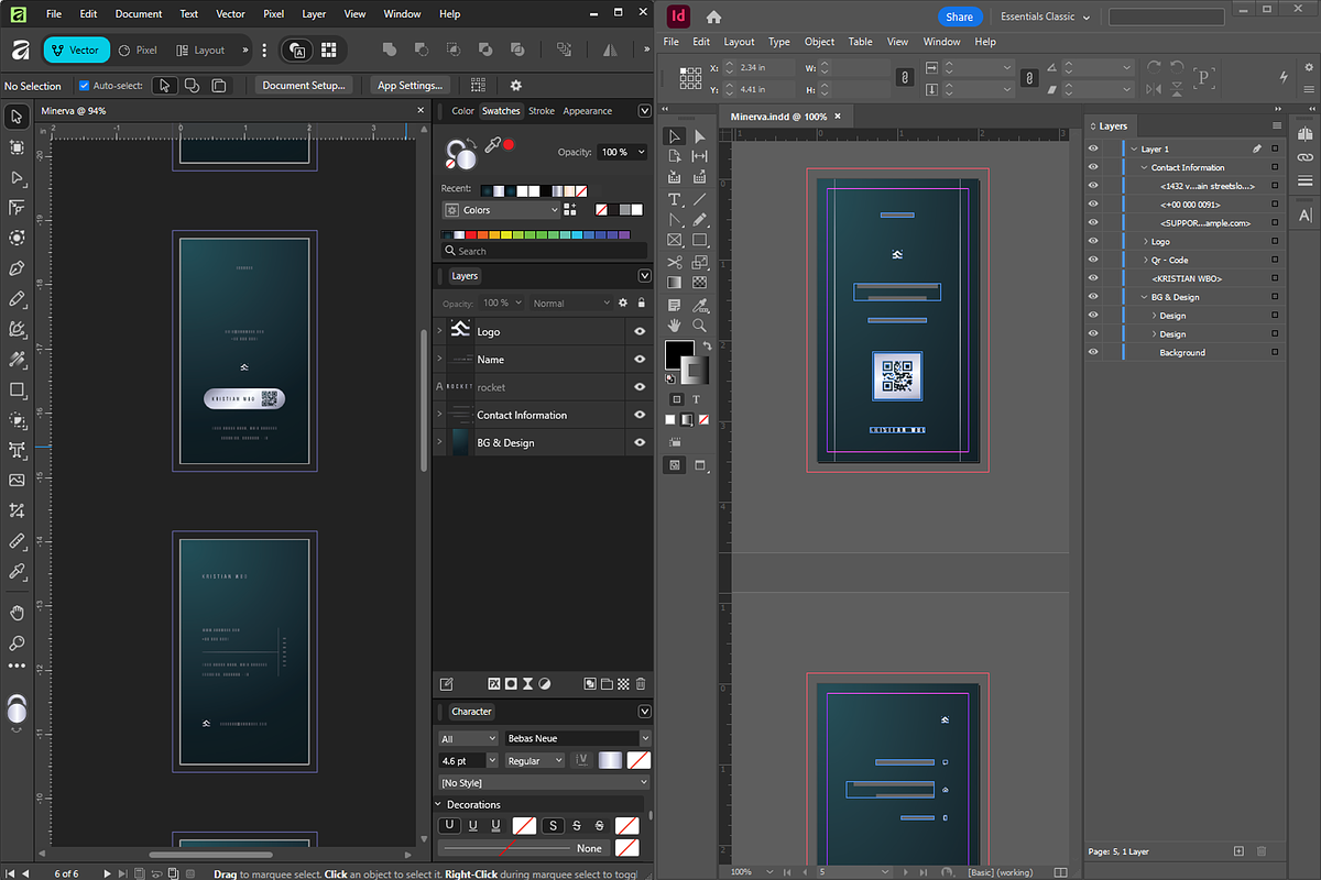 Minerva - Business Card Template, a Business Card Template by Ctrl space studio (Photo 8 of 9)