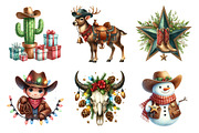 Christmas western clipart bundle, an Illustration by SinaCreation (Thumbnail 5 of 7)