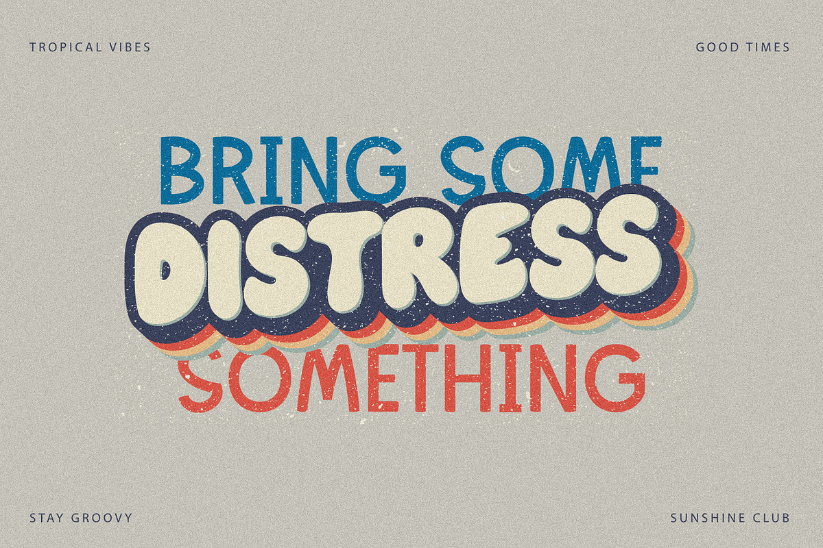 Great Chunky Sans - Y2k Funny Retro, a Sans Serif Font by MaxArt Foundry (Photo 2 of 13)