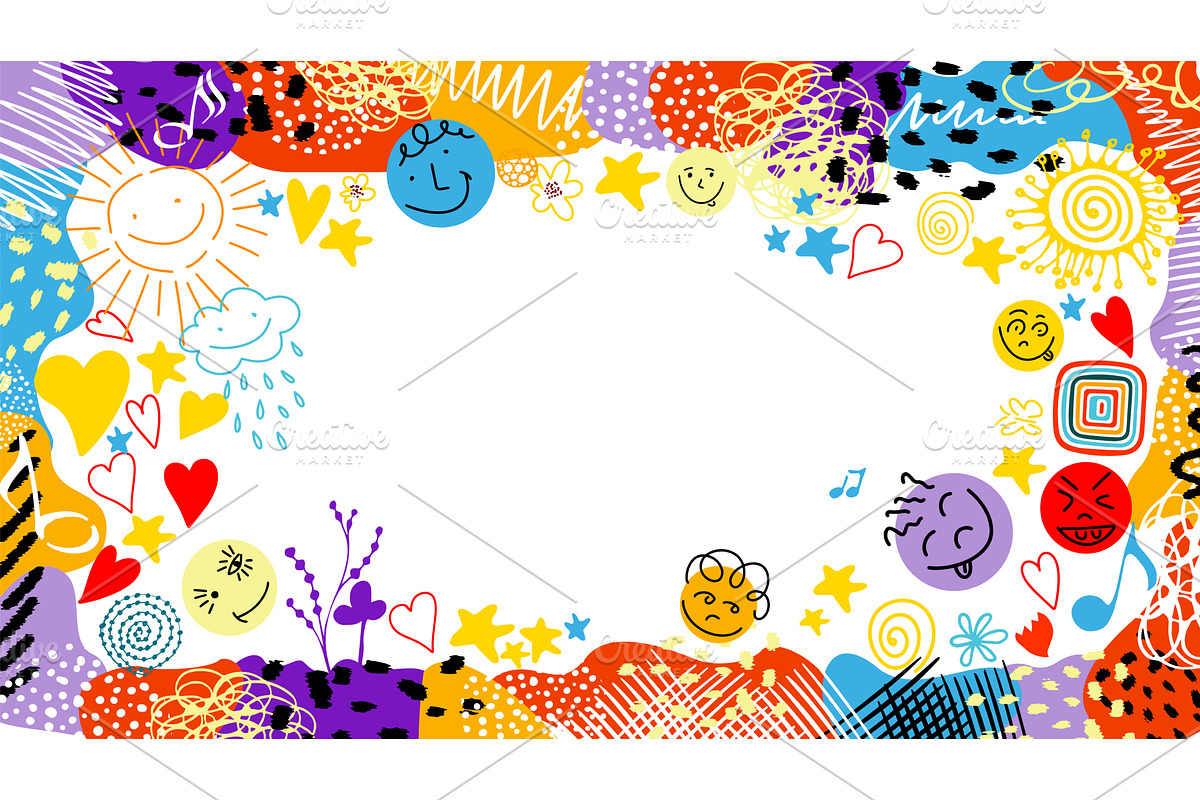 Horizontal cheerful decorative, an Illustration by Nenahliadava Design