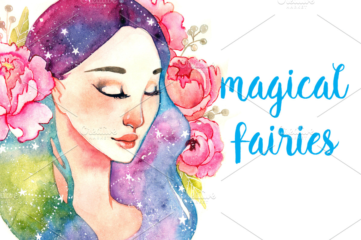 Watercolor posters with fairies., an Illustration by Vavavka (Photo 1 of 5)