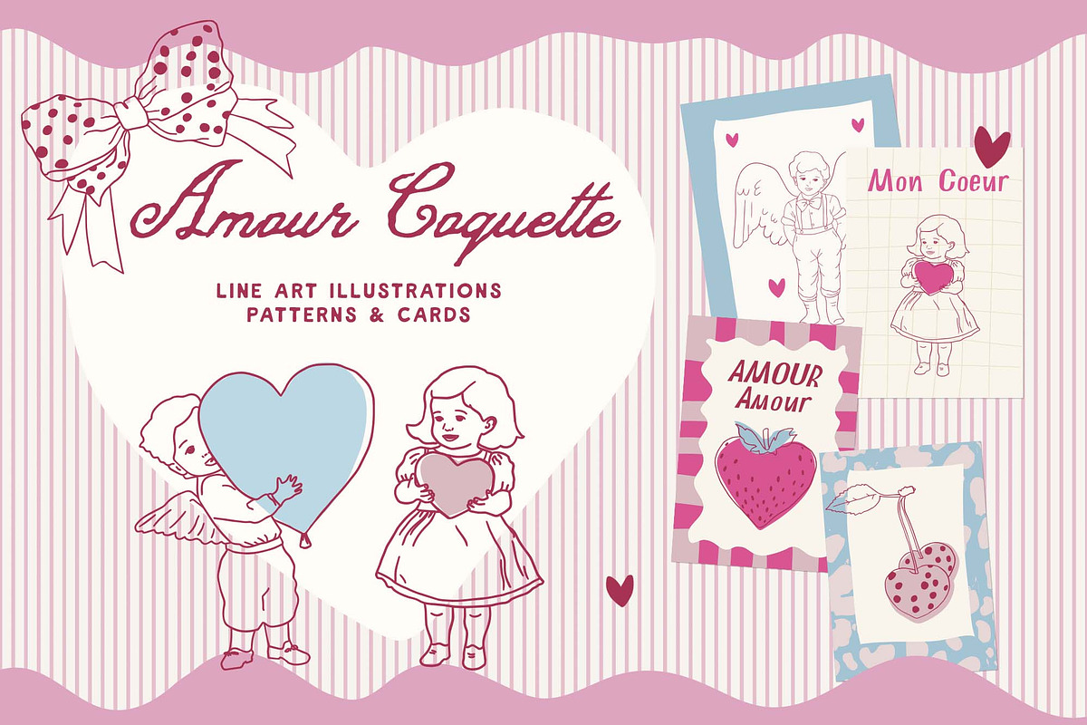 Amour Coquette collection, a Seasonal Illustration by DigARTbyHavroshka (Photo 1 of 11)