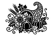 Elegant Floral Pumpkin Cornucopia, an Object Graphic by Gfx_Store (Thumbnail 11 of 16)