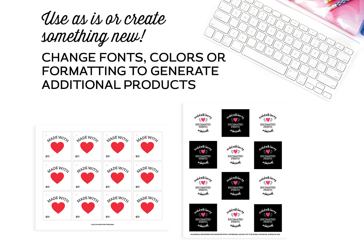 Gift Tag Templates for Illustrator, a Templates & Theme by Michelle Hickey Design (Photo 4 of 5)