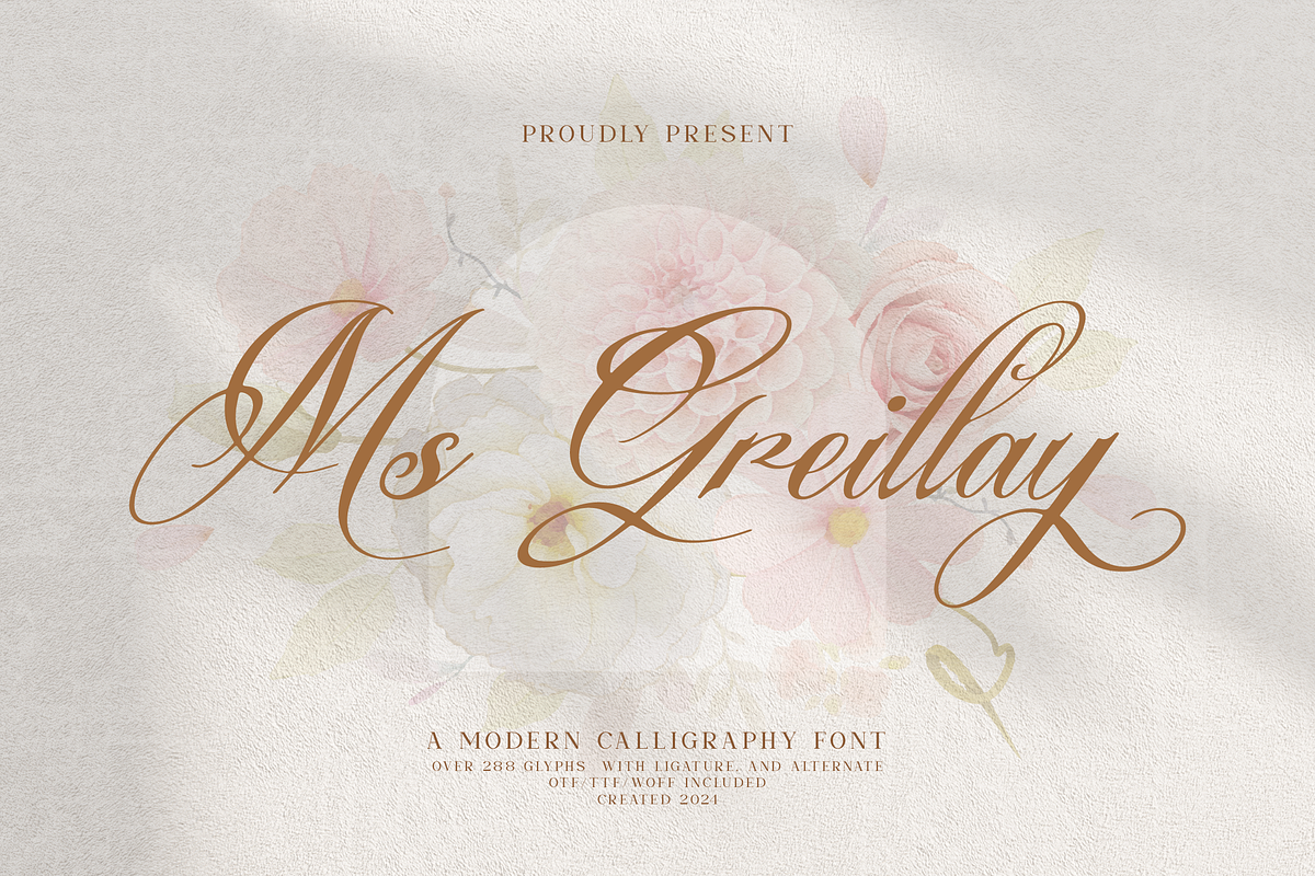 Ms Greillay | Modern Calligraphy, a Script Font by Denustudios (Photo 1 of 15)