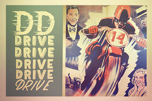 DRIVER Retro Action Typeface