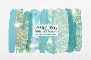 Blue Sparkling and Watercolour