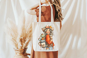 Whimsical Spring Western Girl Clipar, an Illustration by designcity5 (Thumbnail 5 of 5)
