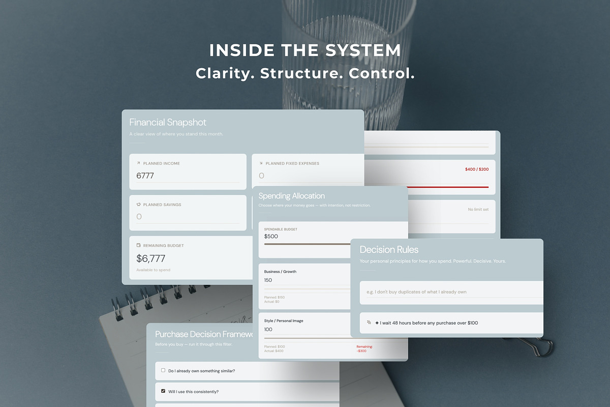 Financial Interactive Planner Canva, an App Template by Studio Suvelle (Photo 5 of 10)