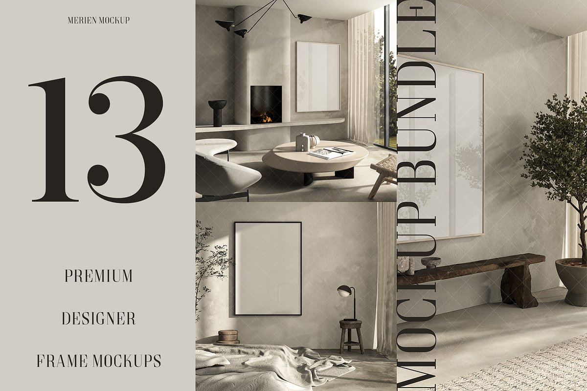 Premium Bundle of 13 Frame Mockups, a Mockup by Merien Mockup (Photo 1 of 8)