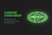 Fluorescent Stickers Mockup, an Advertising Mockup by Graphicboom (Thumbnail 1 of 4)