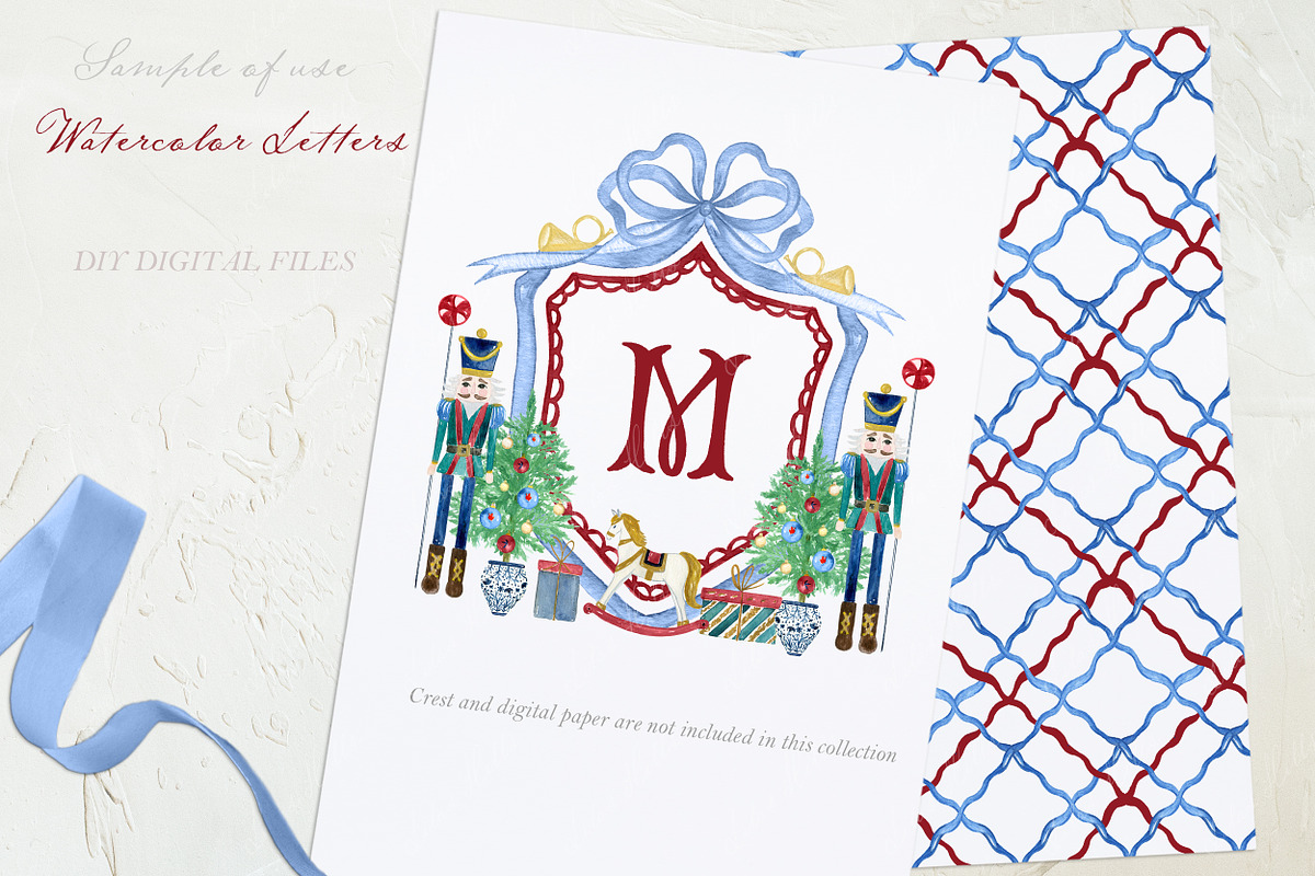 Monogram Vintage Letters PNG, a Decorative Illustration by LABFcreations (Photo 4 of 4)