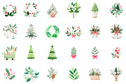 Evergreen Clipart Watercolor Christm, an Illustration by Sublimation Artist (Thumbnail 2 of 6)
