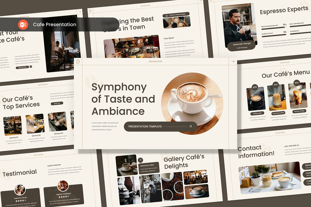 Cafe Presentation Template, a Presentation Template by Antstheme (Photo 1 of 2)