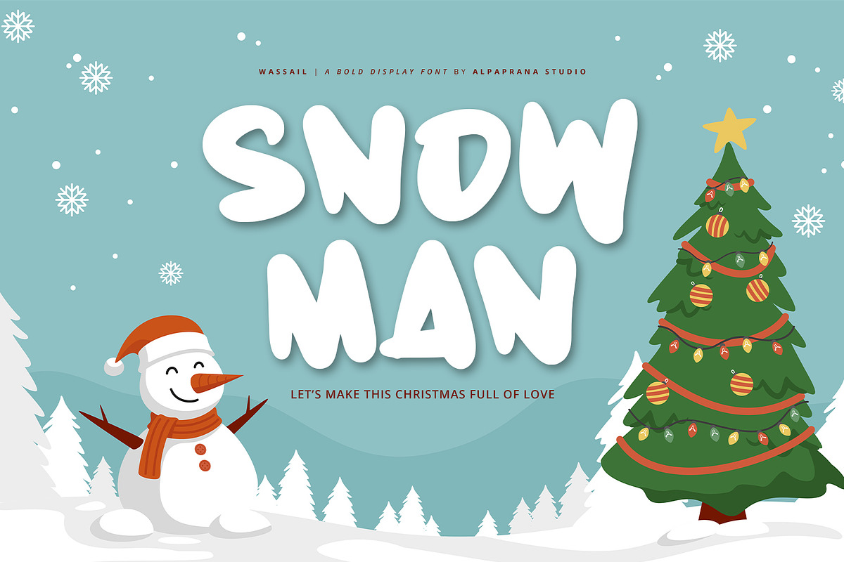 Wassail - Display Font, a Script Font by Alpaprana (Photo 2 of 9)