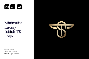 Minimalist Luxury Initials TS Logo, a Branding & Logo Template by Luxury Logos