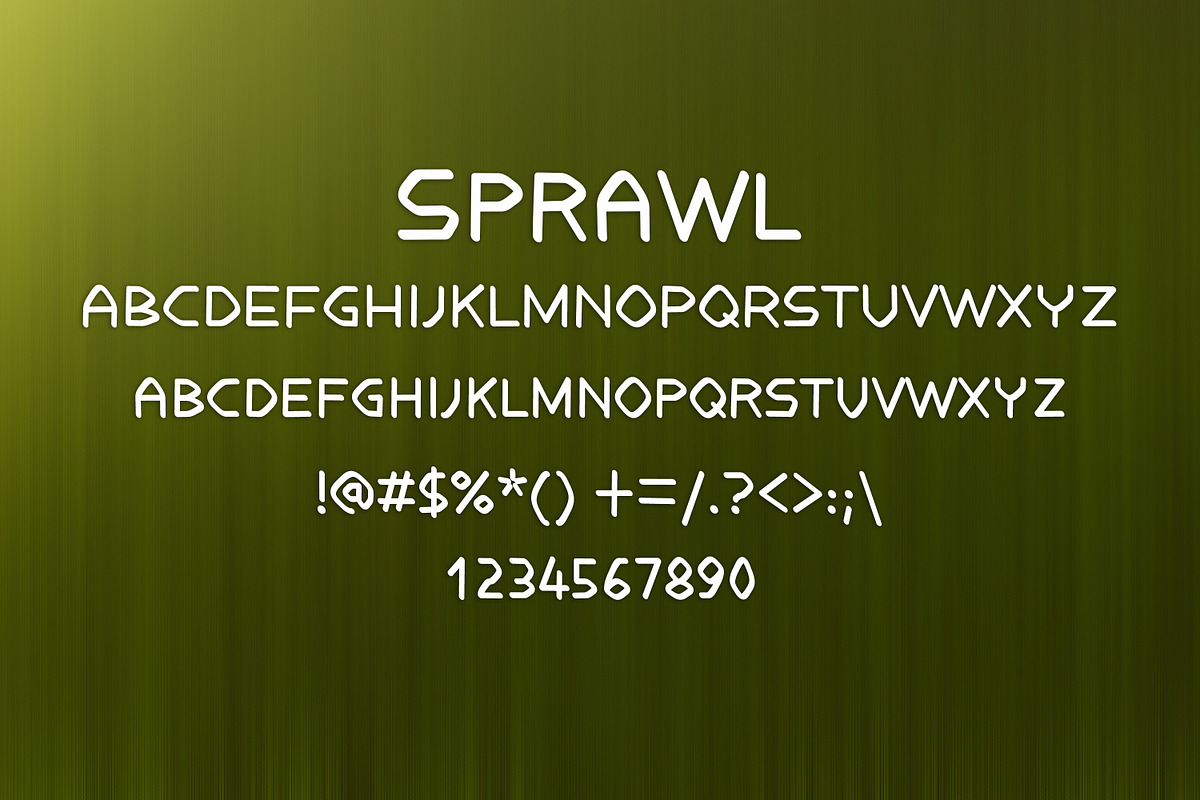 SPRAWL font preview 2