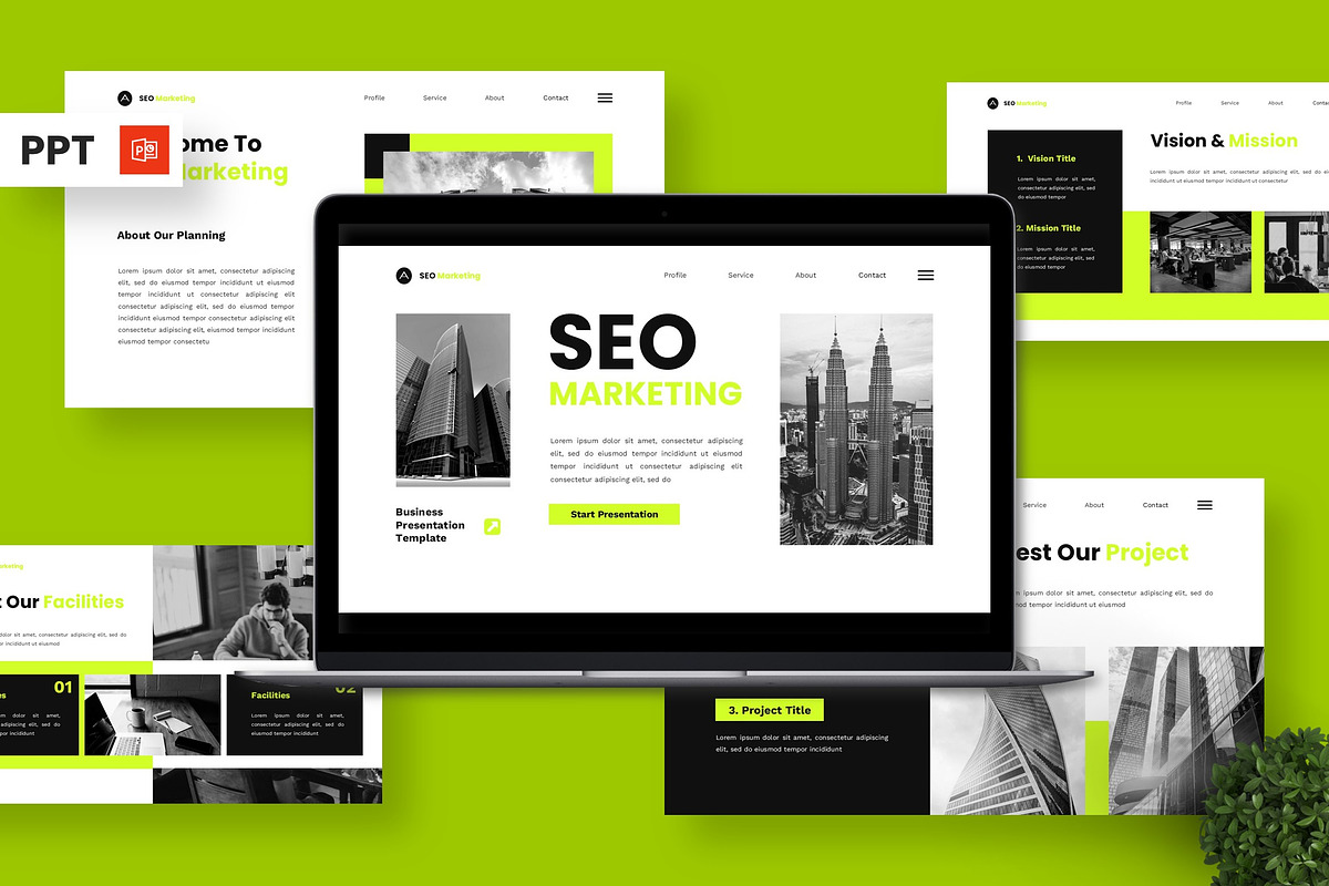 SEO Marketing - Business Powerpoint, a Presentation Template by Deepslide Studio (Photo 1 of 4)