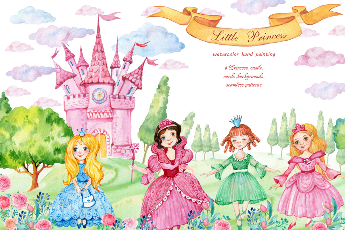 Little Princess watercolor, an Illustration by MitrushovaArt (Photo 1 of 6)