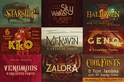 SALE 49 Display Fonts for $12, a Font by Cruzine (Thumbnail 2 of 10)