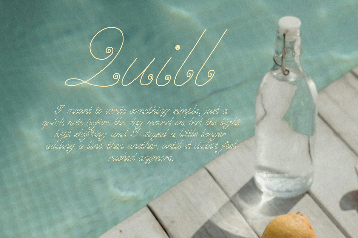 Quill - Elegant Script Font, a Script Font by Mneme (Photo 3 of 8)