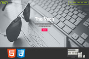 Neon - One Page HTML Template, a Landing Page Template by earthquake (Thumbnail 1 of 6)