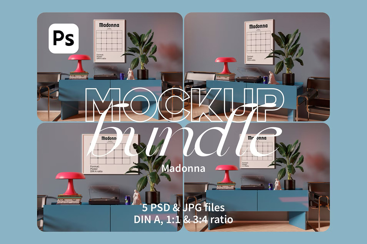 Wall Art Mockup Bundle 21 in 1, a Household Mockup by Bonumo (Photo 5 of 15)