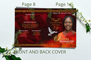 Red and Gold Roses Funeral Program, a Brochure Template by Feel Inspired Digitals (Thumbnail 3 of 5)