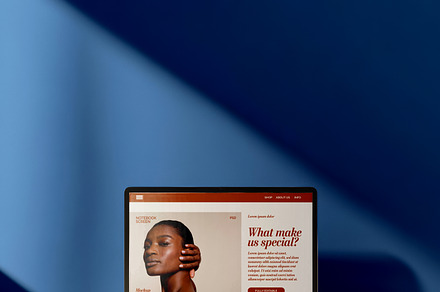 Laptop with Natural Shadow Mockup AI, a Wearable Device Mockup by Mego-studio