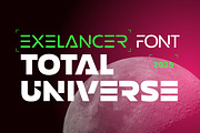 Stellar font family Exelancer, a Sans Serif Font by popskraft (Thumbnail 1 of 8)