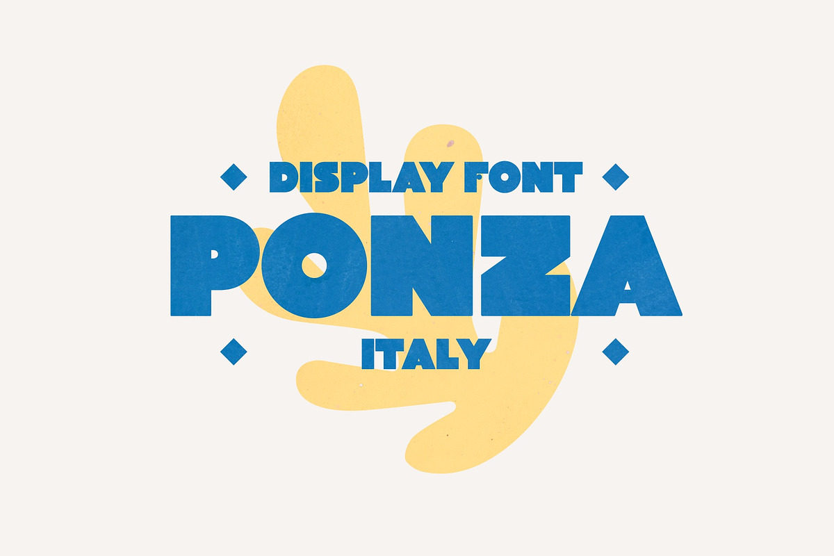 PONZA Display Font, a Sans Serif Font by Mercato (Photo 1 of 5)
