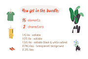 Fashion - 15 elements & 2 characters, a Person Illustration by Cami Draws (Thumbnail 11 of 11)