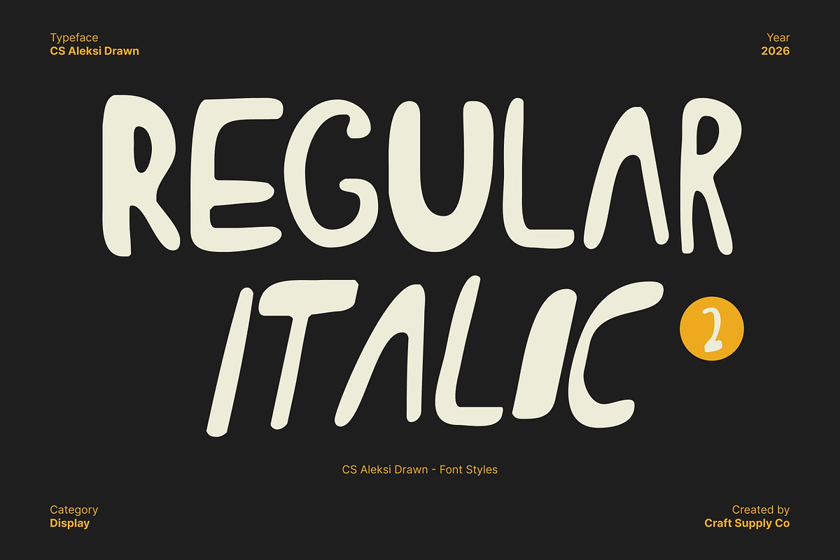 CS Aleksi Drawn, a Sans Serif Font by Craft Supply Co. (Photo 4 of 8)