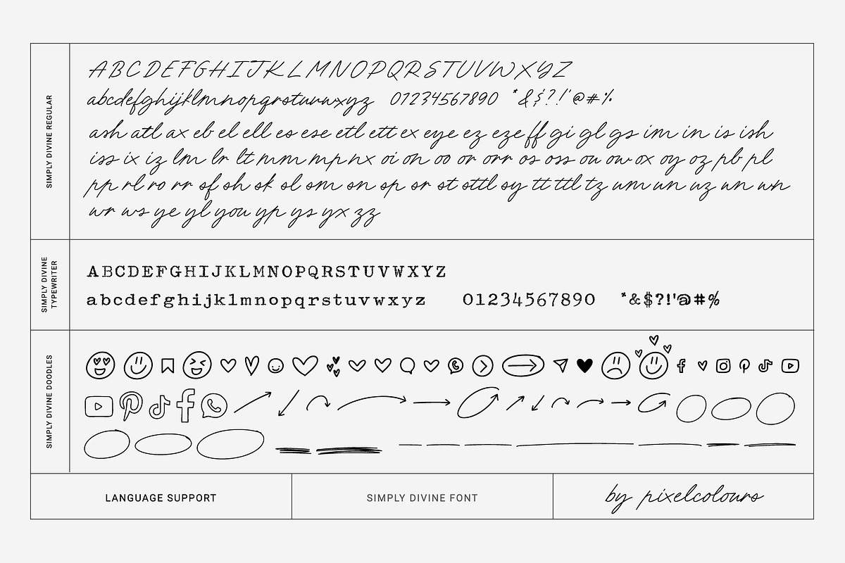 Handwritten Script Font SimplyDivine, a Handwritten Font by pixelcolours (Photo 9 of 11)