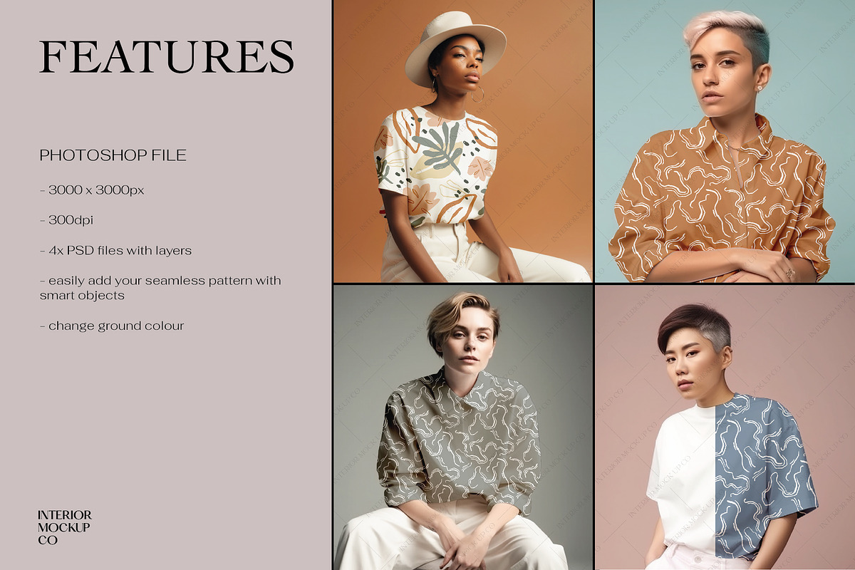 Diverse Fashion Pattern Mockups, a Shirt Mockup by Interior Mockup Co (Photo 2 of 3)