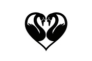 Swan Love Silhouette SVG Bundle, an Illustration by Designs_River (Thumbnail 21 of 31)