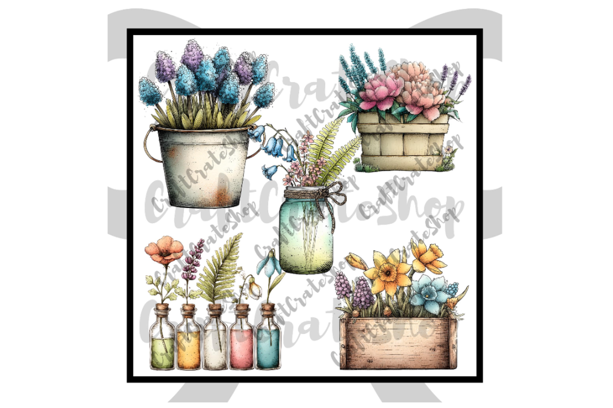 Spring Flowers Clipart Pack, an Illustration by CraftCrateShop (Photo 7 of 7)
