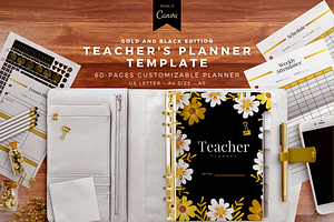 Teacher Planner Template, Canva