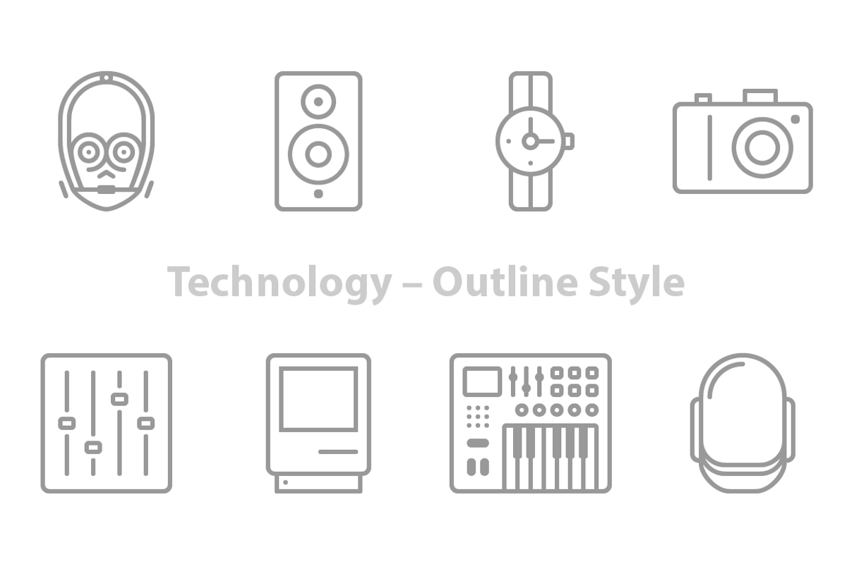 Pictográfica 16 Free Icons, an Outline Icon by RNS Fonts (Photo 4 of 5)