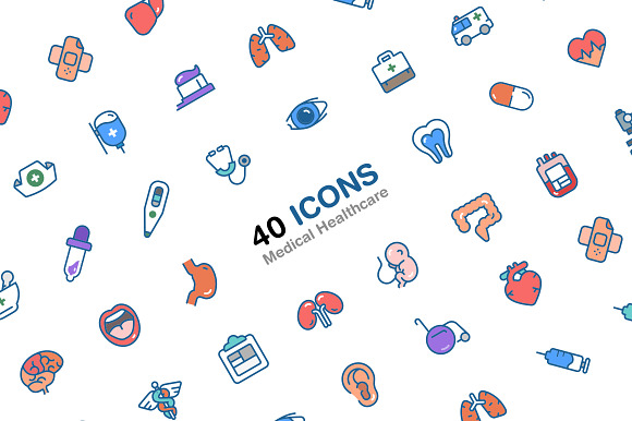 Medical Healthcare 40 Icons