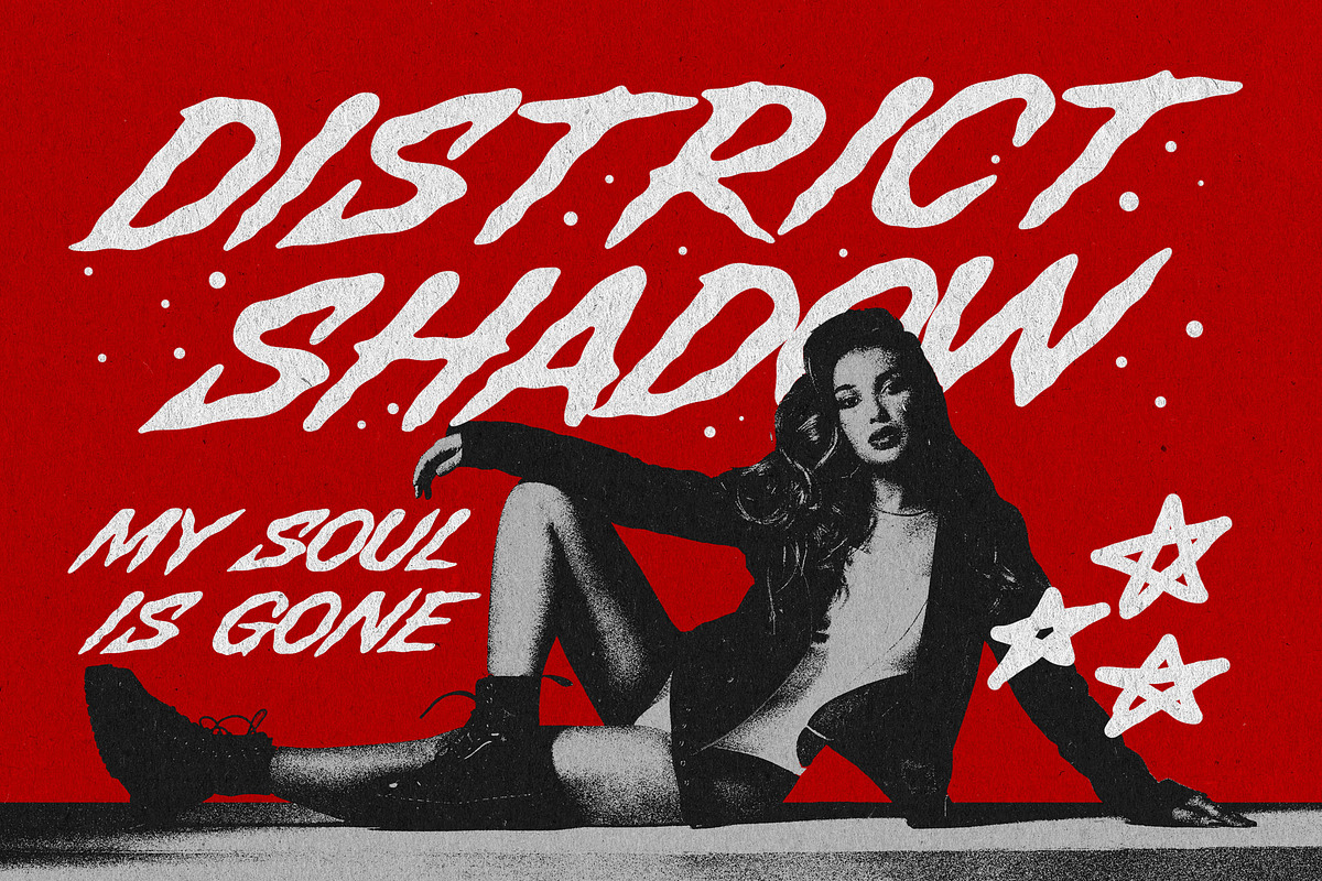 Death Strike – Aggressive Brush Font, a Blackletter Font by Blankids Studio (Photo 4 of 10)