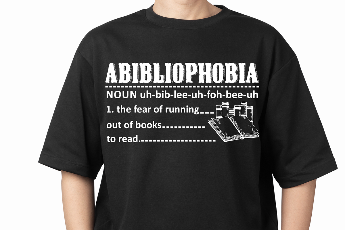 Abibliophobia Tshirt Design, a Graphic by Vector Portal (Photo 4 of 4)