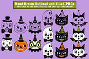 Vintage Halloween Clipart & Patterns, a Seasonal Illustration by Ashley Katrina (Thumbnail 4 of 15)