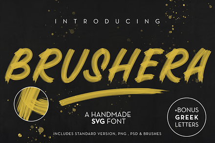 BRUSHERA SVG FONT + EXTRAS